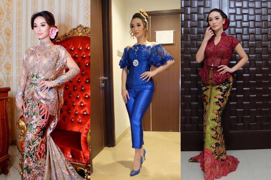 9 Outfit Brokat untuk Kondangan ala Zaskia Gotik, Cetar Penampilannya