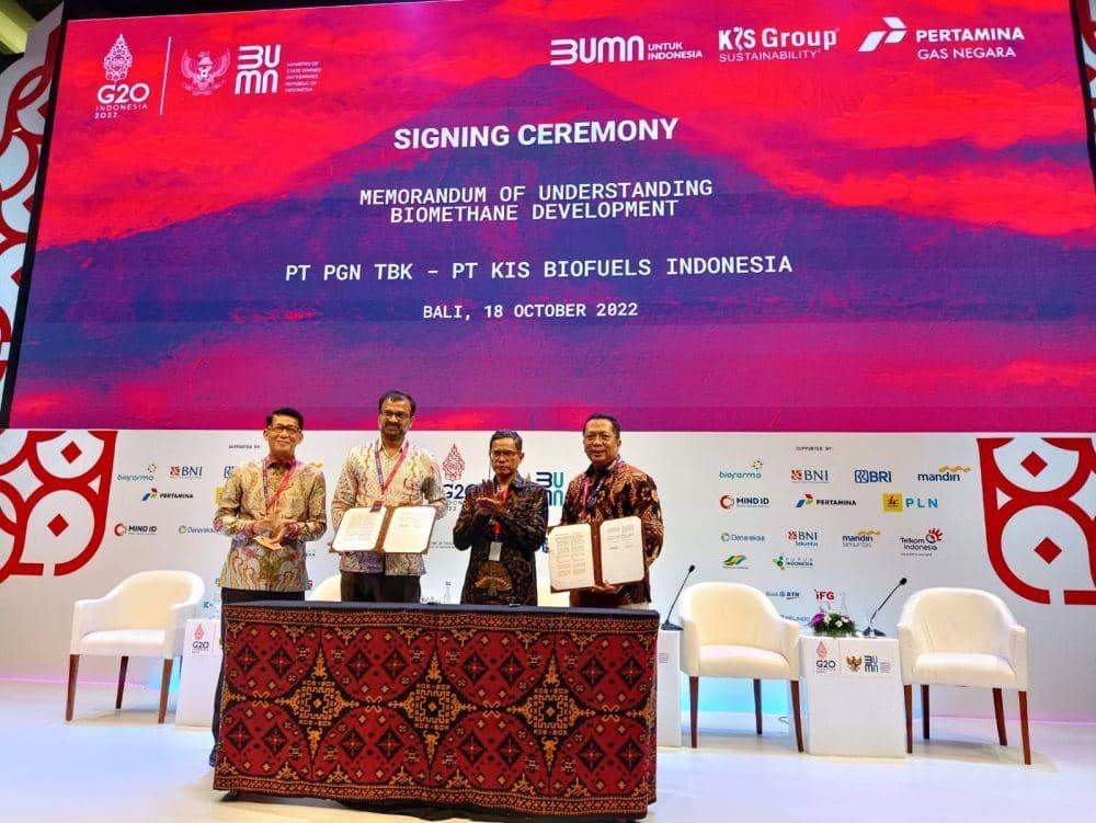 PGN dan KIS Biofuels Indonesia Jajaki Kerjasama Pengembangan Biometan