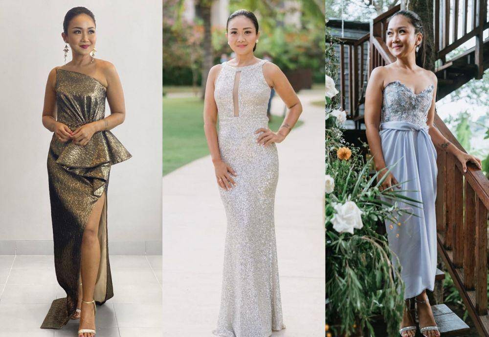 10 Dress Pesta ala Cici Panda, Gaya Anggun untuk Tubuh Petite