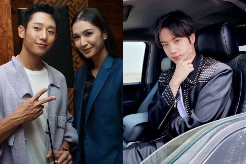 potret Mikha Tambayong dan Jung Hae In serta potret Jin BTS (instagram.com/miktambayong | instagram.com/bts.bighitofficial)