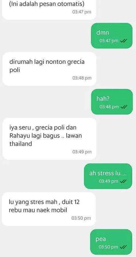 chat driver ojek online kehabisan kesabaran (instagram.com/newdramaojol.id)