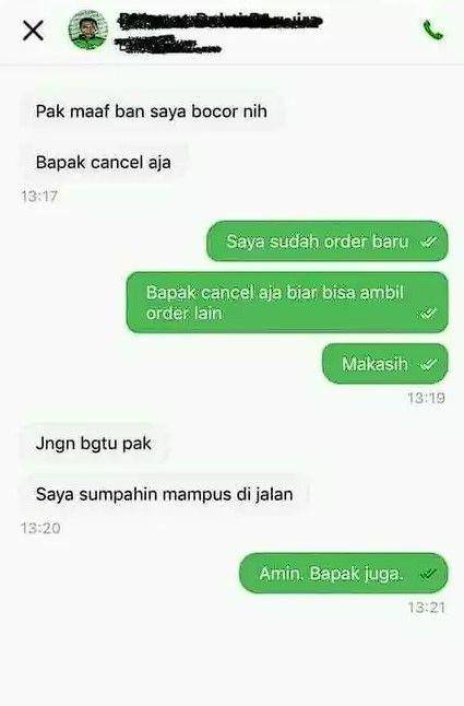 chat driver ojek online kehabisan kesabaran (twitter.com/txtdriojol)