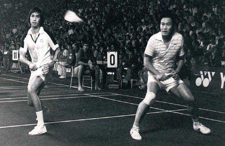 Ade Chandra (kanan) Christian Hadinata (bwfworldchampionships.bwfbadminton.com)
