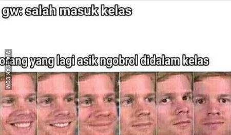 meme suasana kacau di kelas (1cak.com/hanifari)