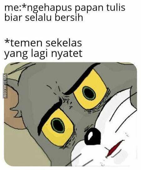 meme suasana kacau di kelas (1cak.com/andikalisto)