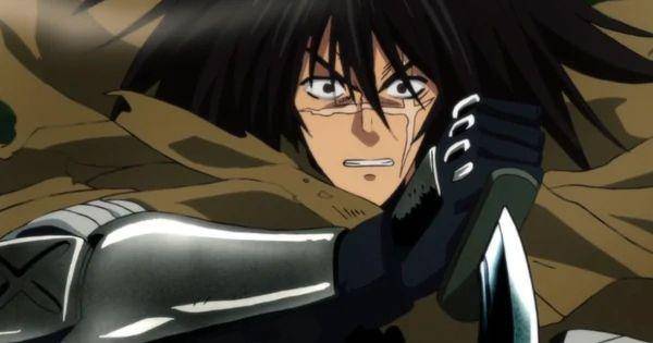 Death Gatling memakai pisau komandonya ( Dok. J.C Staff / One Punch Man 2 )