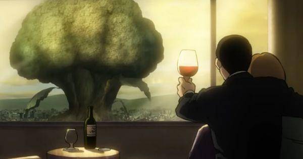 Pasangan yang menikmati keindahan Pohon Dewa (  Dok. Bones / Mob Psycho 100 III )