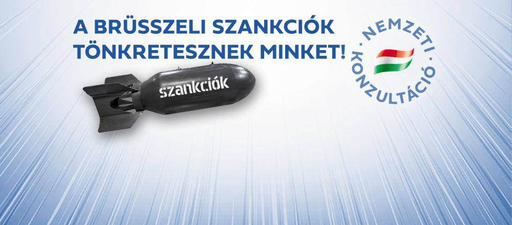 poster kritikan sanksi Uni Eropa di Hungaria (facebook.com/kormanyzat)