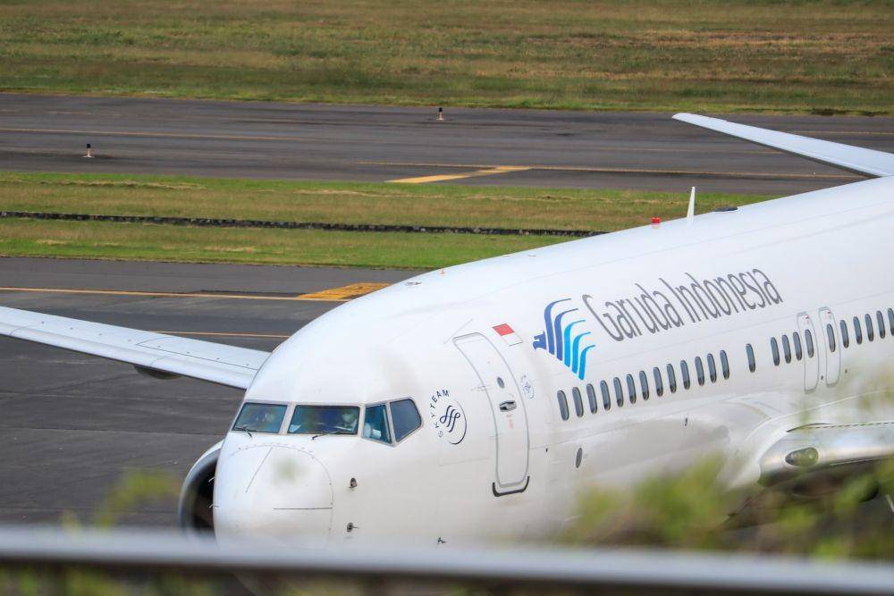 Potret pesawat Garuda Indonesia (unsplash.com/aldrinrachmanpradana)