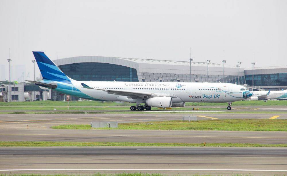 Potret pesawat maskapai Garuda Indonesia (unsplash.com/fasyahalim_)