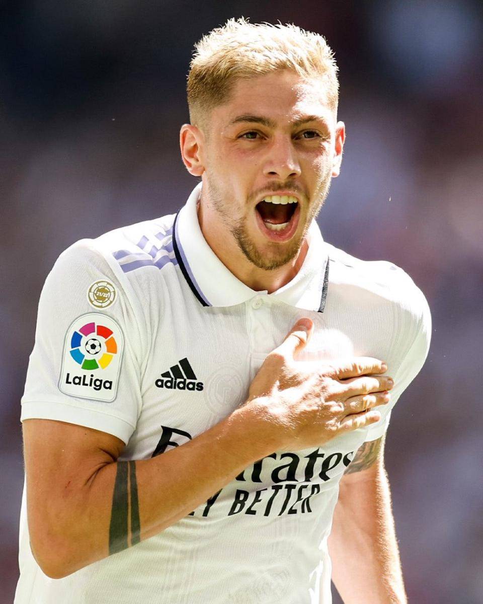 Federico Valverde cetak 1 gol untuk Real Madrid dalam kemenangan 4-1 melawan RCD Mallorca di LaLiga 2022/2023 pada 11 September 2022. (twitter.com/fedeevalverde)