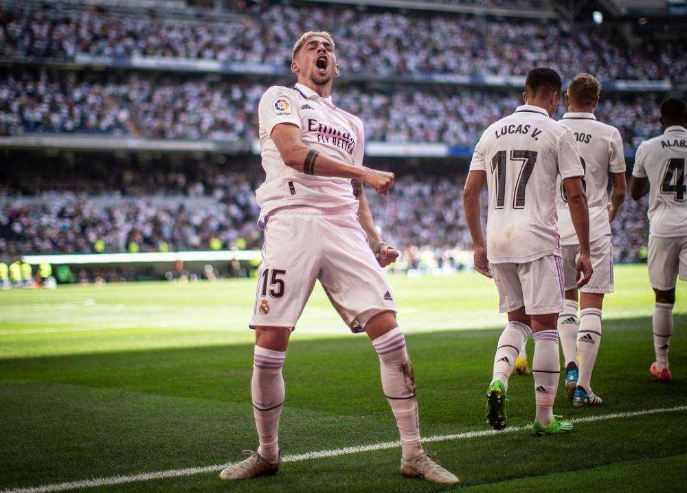 Federico Valverde cetak 1 gol untuk Real Madrid dalam kemenangan 4-1 melawan RCD Mallorca di LaLiga 2022/2023 pada 11 September 2022. (instagram.com/fedevalverde)