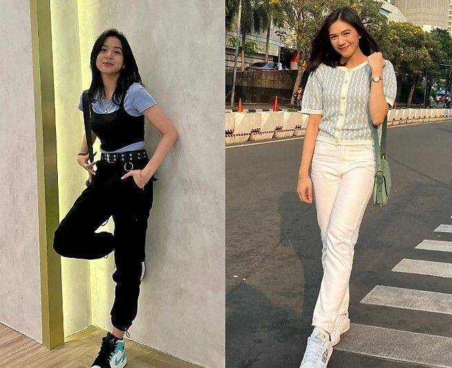 outfit Zee dan Gaby JKT 48 (instagram.com/jkt48.zee/ | instagram.com/jkt48gaby/)