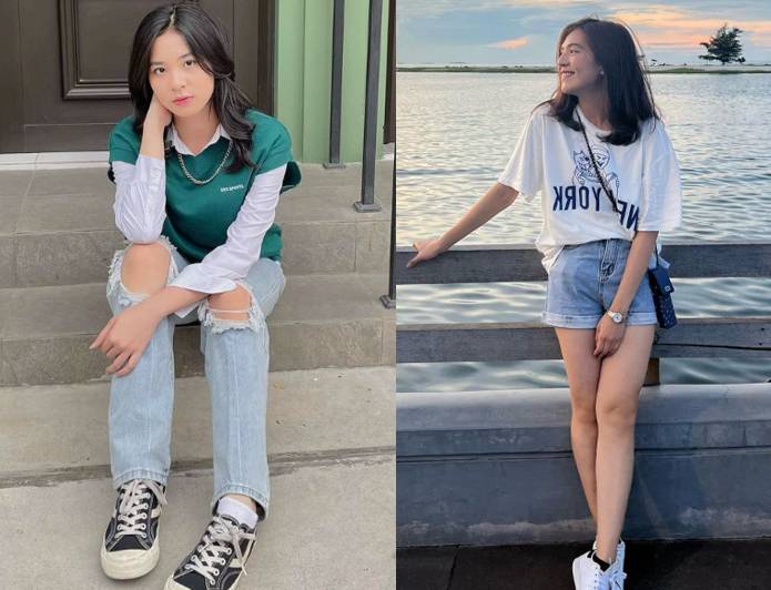 outfit Zee dan Gaby JKT 48 (instagram.com/jkt48.zee/ | instagram.com/jkt48gaby/)