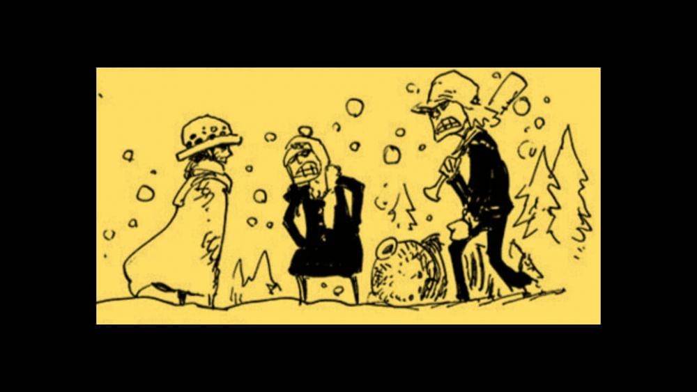 Masa lalu Law, Penguin, Bepo, dan Shachi. (Dok. Shueisha/One Piece)