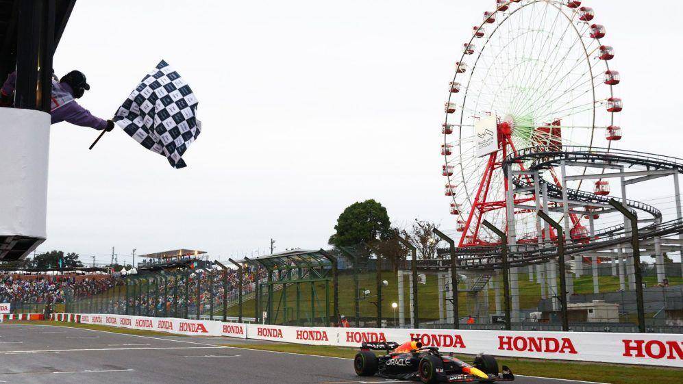 Max Verstappen saat menuntaskan balapan GP Jepang 2022. (formula1.com)