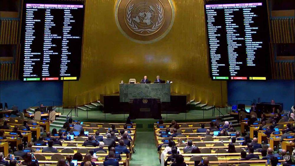 Ruang sidang Majelis Umum PBB di markas besar PBB di New York, Amerika Serikat (youtube.com/United Nations)