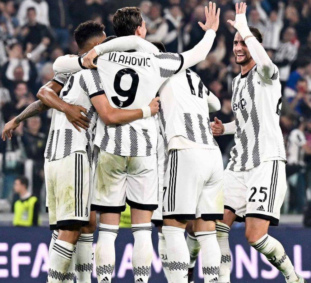 Pemain Juventus ketika melakukan selebrasi gol. (instagram.com/juventus)