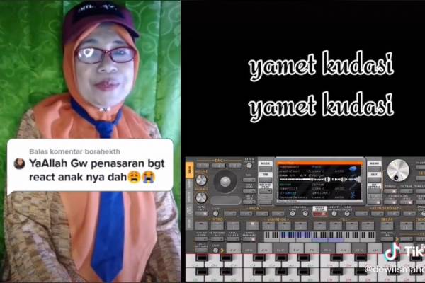 Ibu viral nyanyi Yamet Kudasi (TikTok.com/dewiismah)