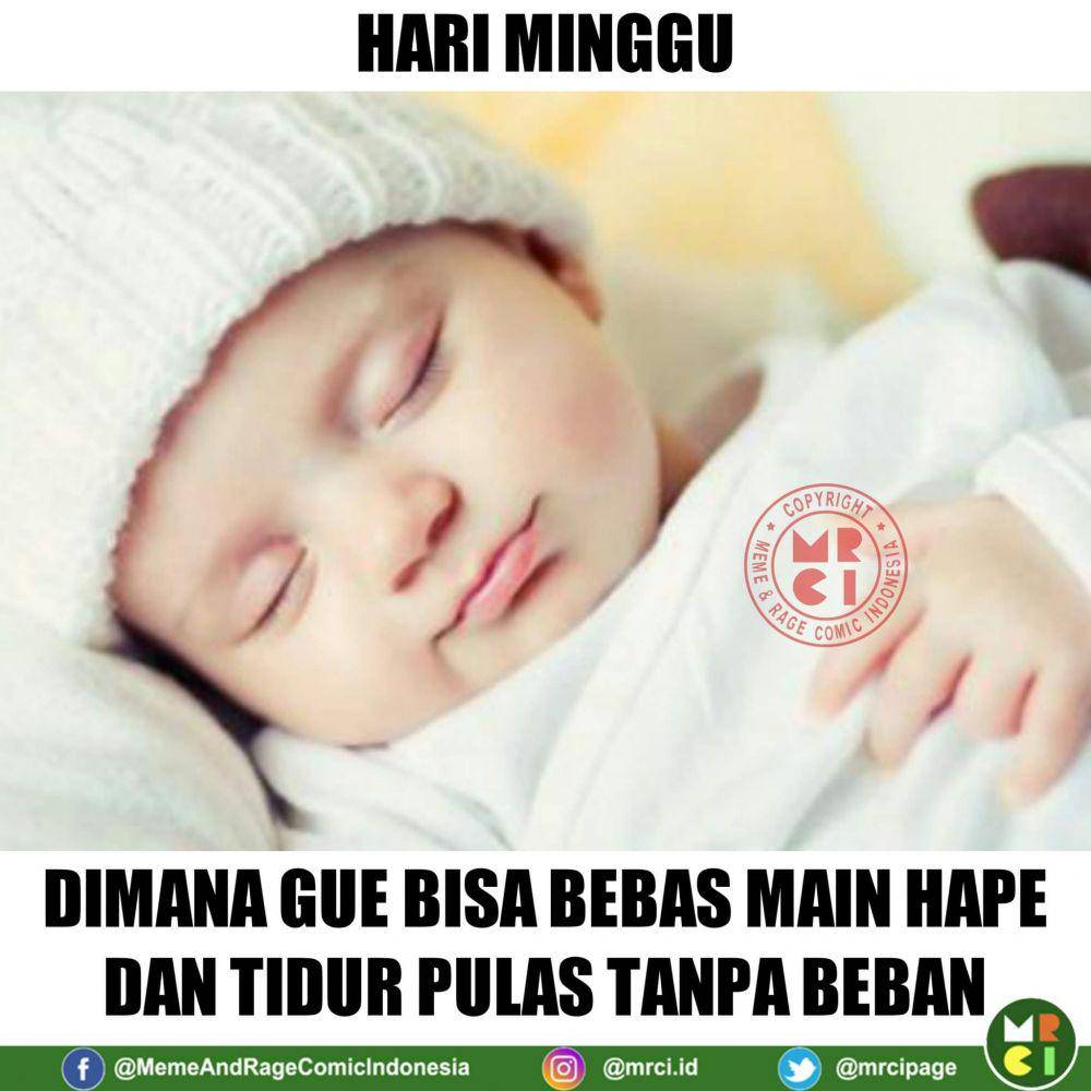 meme lucu di hari minggu (facebook.com/MemeAndRageComicIndonesia)