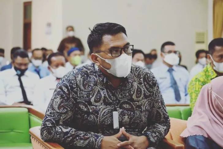 Kabid Pemerintahan Desa pada Dinas Pemberdayaan Masyarakat Pemerintahan Desa (DPMD) Paser, Finandar Astaman. (ANTARA/R.Wartono)