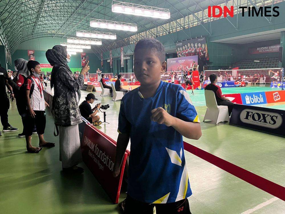 Peserta disabilitas di Audisi Umum PB Djarum 2022, Leonardus Gamma Tirta Putra Harjanto (IDN Times/Margith Juita Damanik)