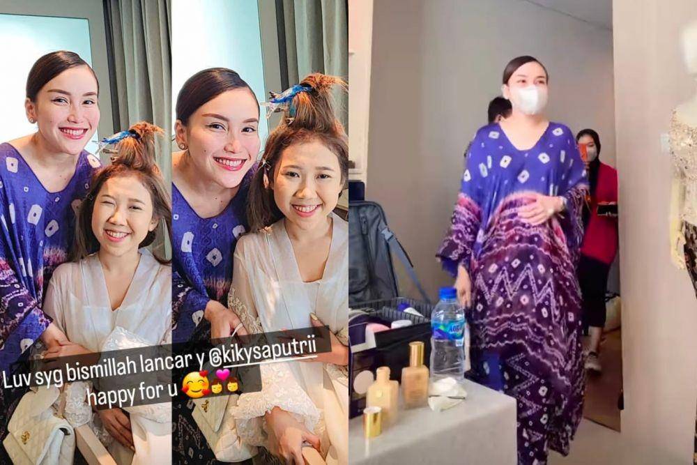 gaya artis di lamaran Kiky Saputri (instagram.com/ayutingting92 | instagram.com/kikysaputri)