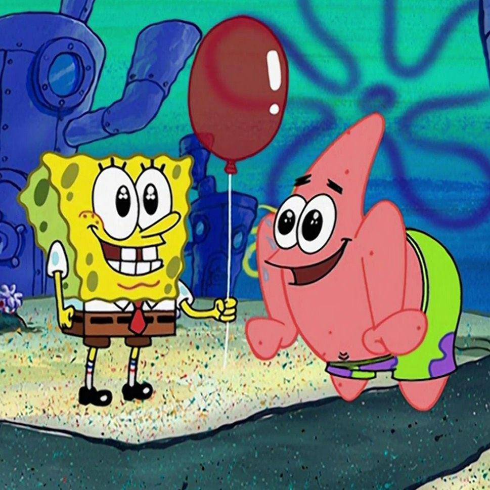 SpongeBob dan Patrick mencuri balon. (dok. Nickelodeon/SpongeBob SquarePants)