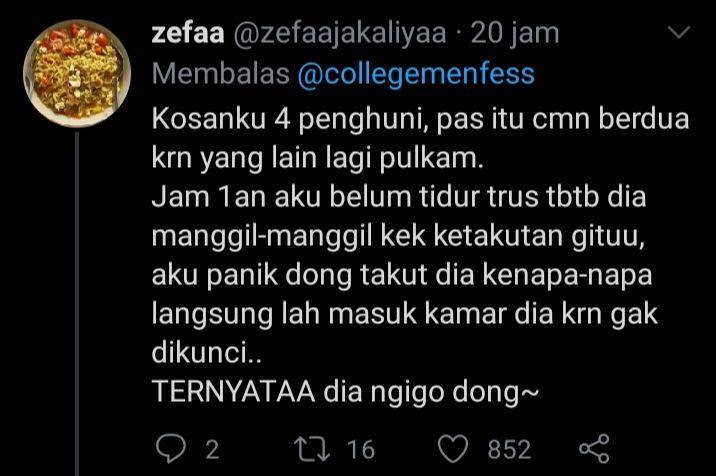 momen random di kosan (twitter.com/@zefaajakaliyaa)