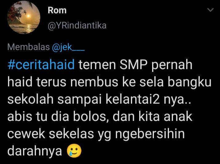 cerita haid (twitter.com/@YRindiantika)