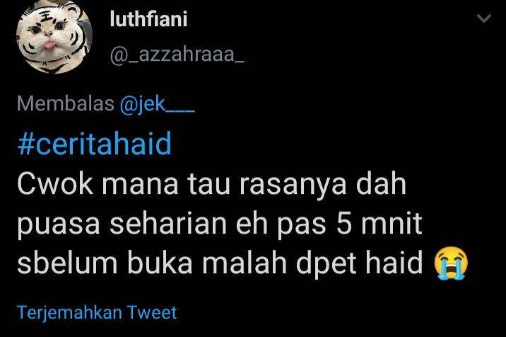 cerita haid (twitter.com/@_azzahraaa_)