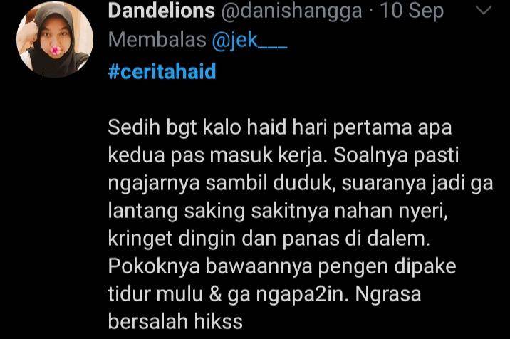 cerita haid (twitter.com/@danishangga)