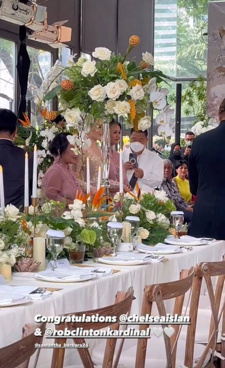 Dekorasi lamaran Chelsea Islan dan Rob Clinton (https://www.instagram.com/njungkurniawan)