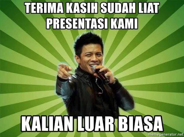 meme kocak slide terakhir untuk presentasi (twitter.com/donttalkimangry)