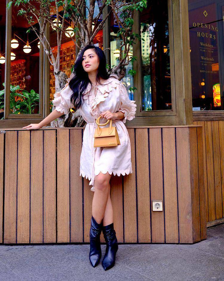 inspirasi outfit untuk dinner (instagram.com/rachelvennya)