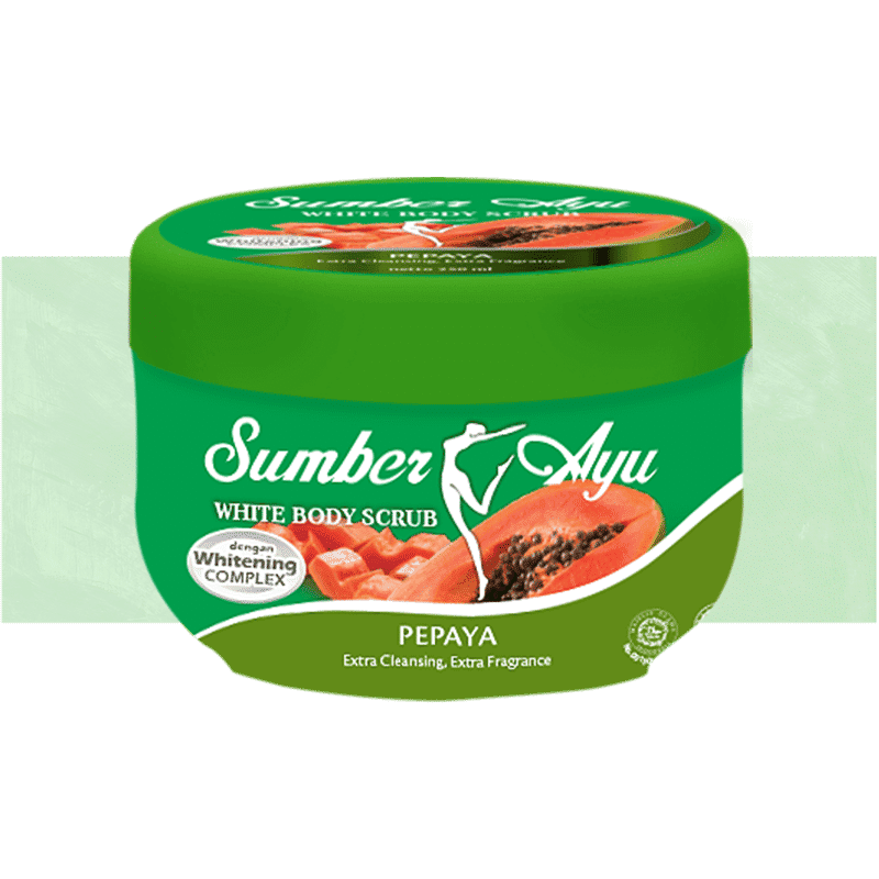 Sumber Ayu Lulur White Body Scrub Pepaya (sumberayu.id)