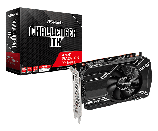 produk VGA RX 6400 4 GB GDDR6 dari ASRock (asrock.com)