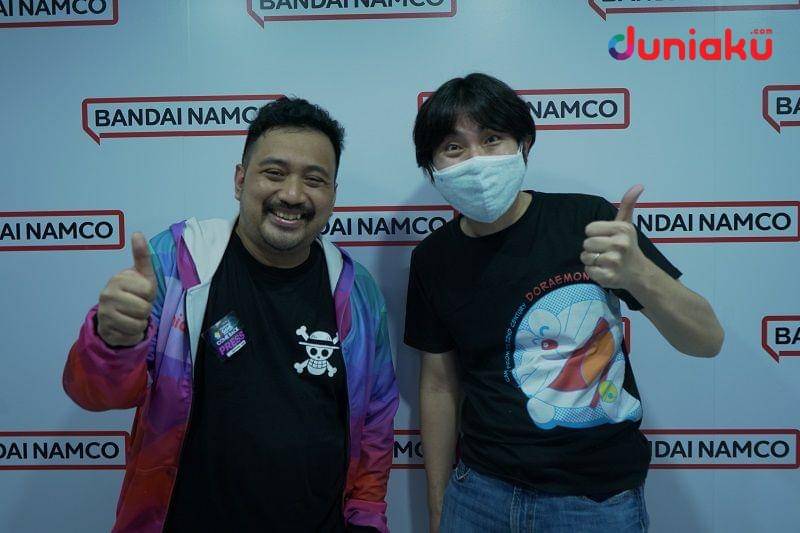 Fahrul Nurullah dari Duniaku.com dan Koji Nakajima. (Dok. IDN Times/Aditya Mustaqim)