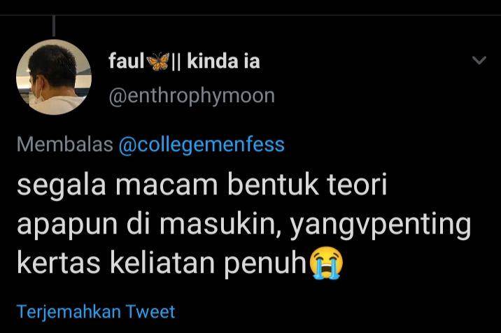 momen lucu saat uts (twitter.com/@enthrophymoon)