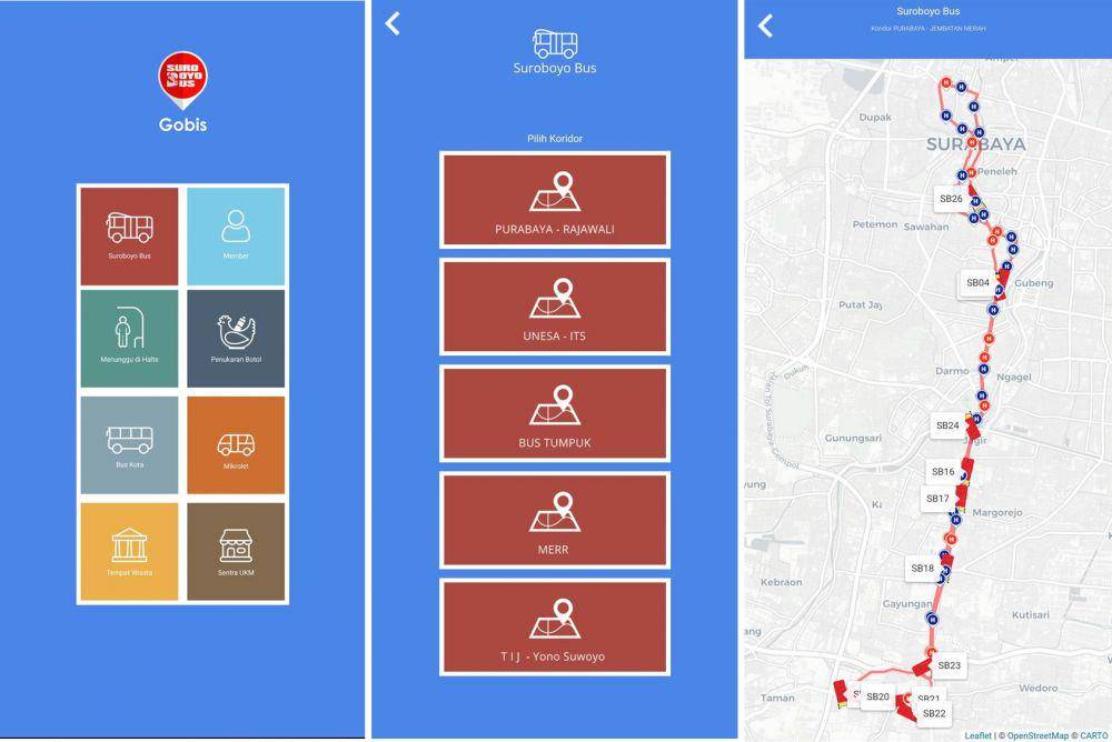 tangkapan layar aplikasi GOBIS Suroboyo Bus (dok. pribadi/Fatma Roisatin Nadhiroh)