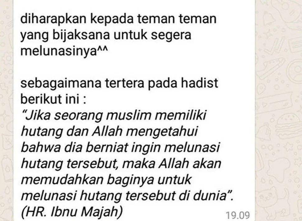 chat bendahara nagih uang kas (twitter.com/firlyyee)