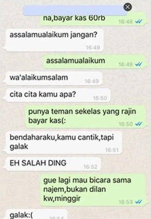 chat bendahara nagih uang kas (twitter.com/twhytrckk)