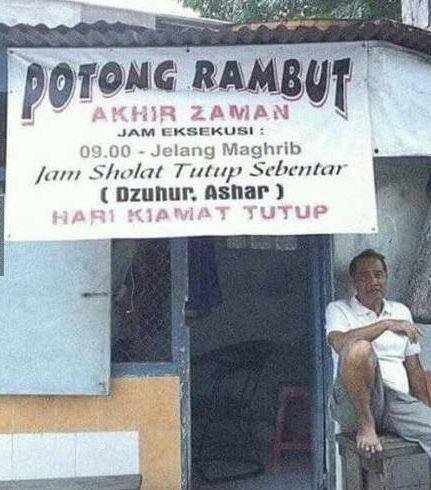 potret tukang cukur kocak (1cak.com/adm_korjek)