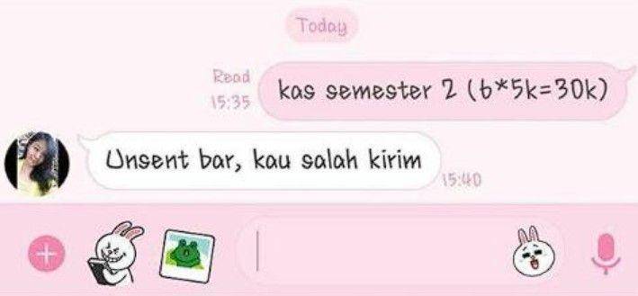chat bendahara nagih uang kas (instagram.com/receh.id)