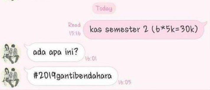 chat bendahara nagih uang kas (instagram.com/receh.id)