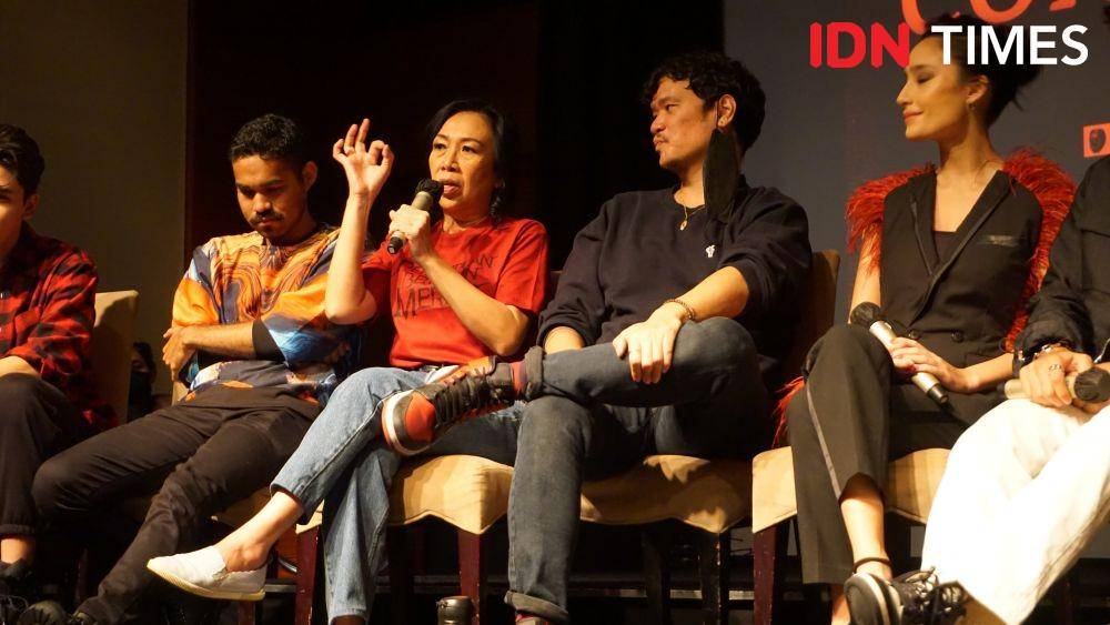 potret Dayu Wijianto di konferensi pers film Perempuan Bergaun Merah pada Rabu (26/10/2022) (Dok. IDN Times/Elizabeth Chiquita)