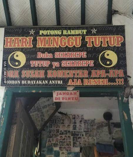 potret tukang cukur kocak (1cak.com/chipni)
