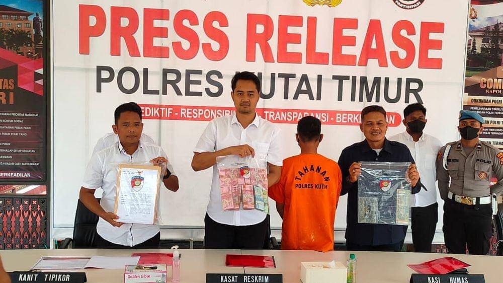 Polres Kutim ungkap kasus korupsi dana desa Manubar sebesar Rp1,1 miliar (dok. Istimewa)