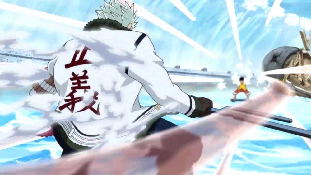 Momen Smoker lawan Luffy. (Dok. Toei Animation/One Piece)