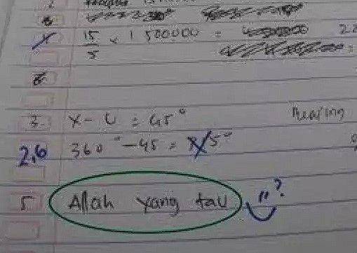 jawaban kocak siswa (twitter.com/txtdaripelajar)